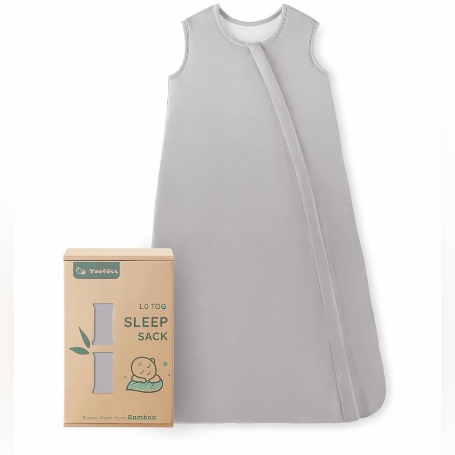 Yoofoss Rayon Made From Bamboo Baby Sleep Sack 6-12 Months 1.0 Tog Baby Wearable